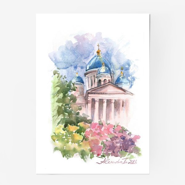 Постер «Смольный собор, Санкт-Петербург»