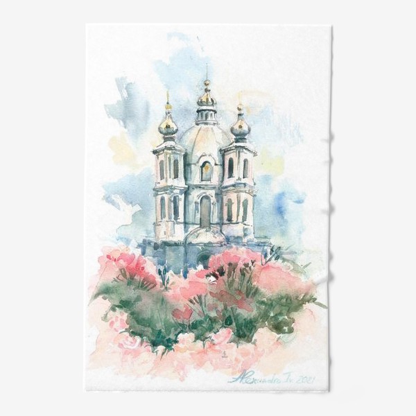 Полотенце «Смольный собор, Санкт-Петербург»