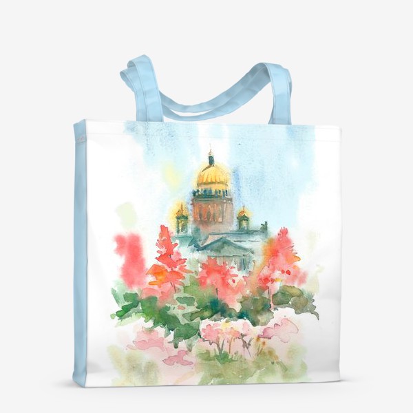 Сумка-шоппер «Исаакий в цветах, Санкт-Петербург»