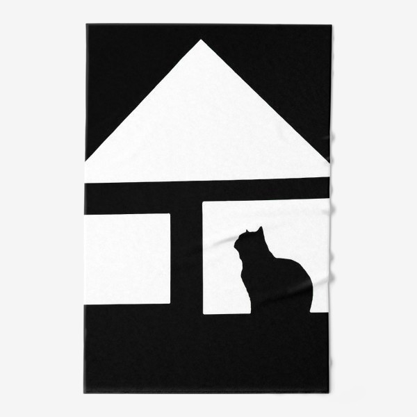 Полотенце «Кошка у окна "Минимализм"»