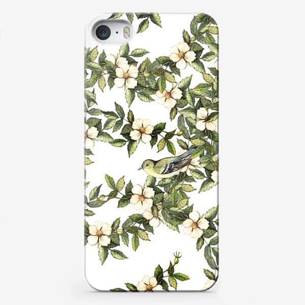 Чехол iPhone «Белый шиповник»