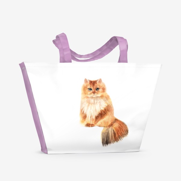 Пляжная сумка «Рыжий котик»