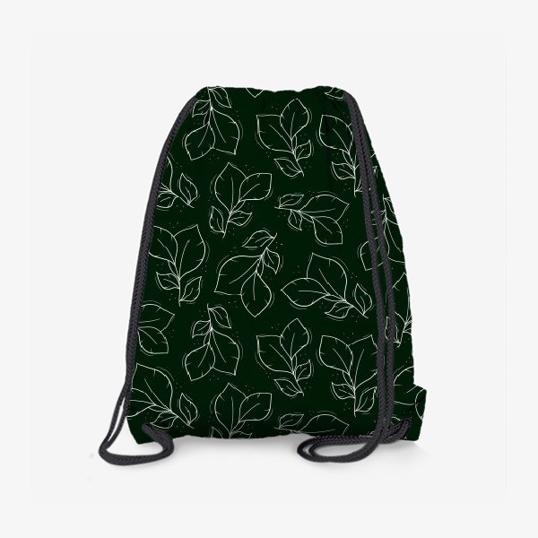 Рюкзак «Паттерн тропические широкие листья на темном фоне.»