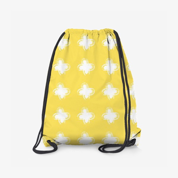 Рюкзак «Белая абстракция на желтом.»