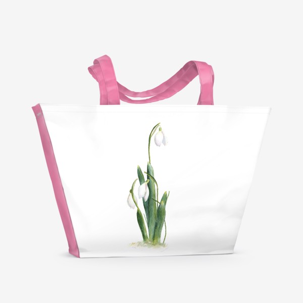 Пляжная сумка «Нежность самой весны. Подснежники.»