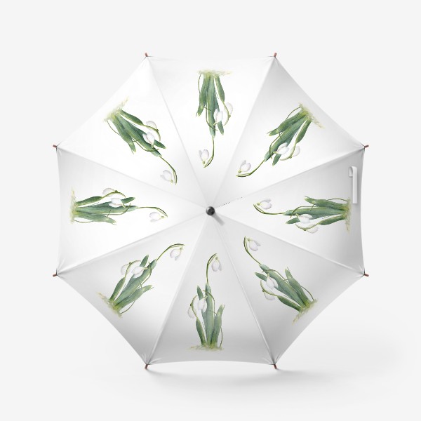 Зонт «Нежность самой весны. Подснежники.»