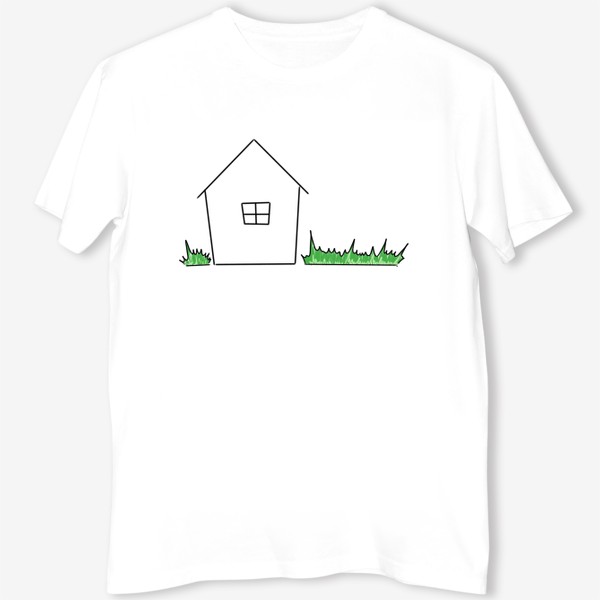 Футболка «Трава. Трава у дома. Зеленая-зеленая трава. День космонавтики »