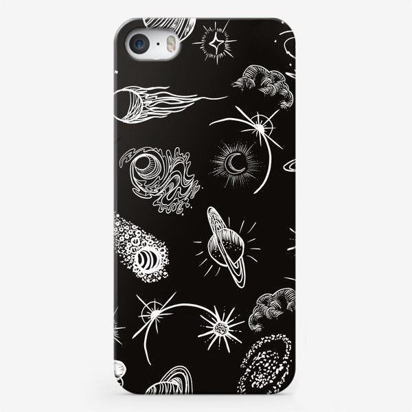Чехол iPhone «Черно-белый космос»