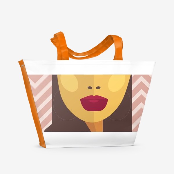 Пляжная сумка «Лица. Девушка»