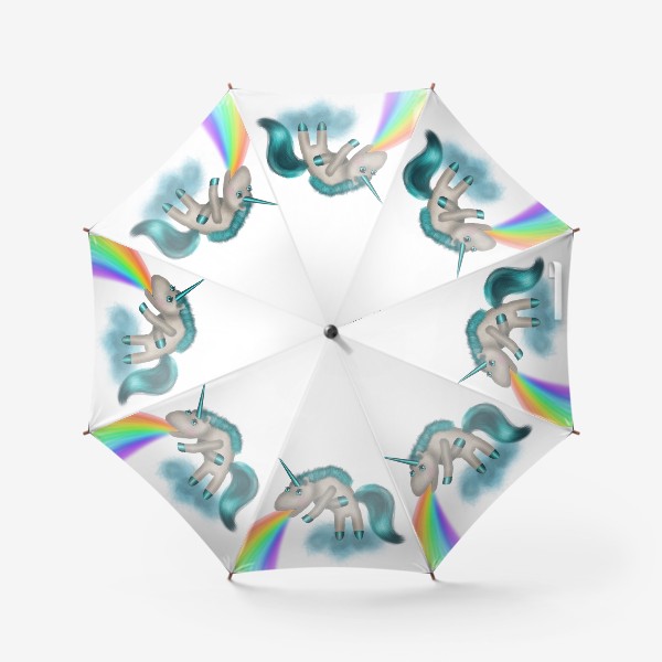 Зонт «Единорог, которому все надоело, его тошнит радугой»