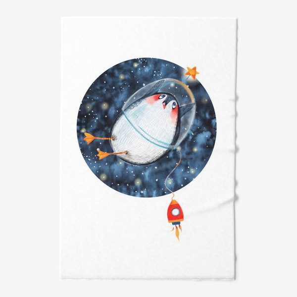 Полотенце «Пингвин космонавт»