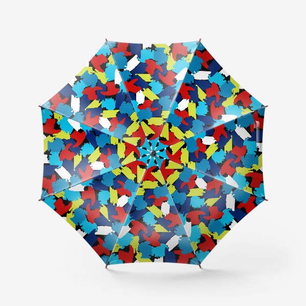Зонт «цветные мазки краски, заплатки»