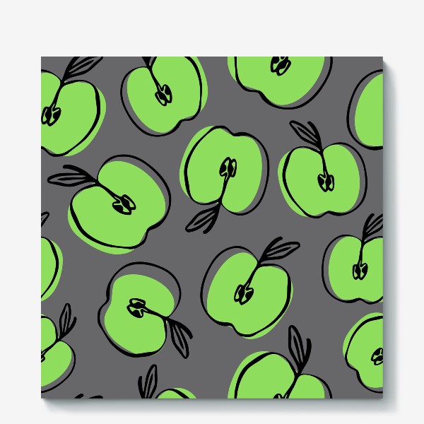 Холст «зеленые яблоки»