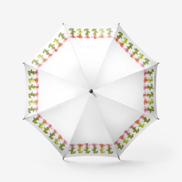 Зонт «Тропический цветок, ряд (розово-оранжевый)»