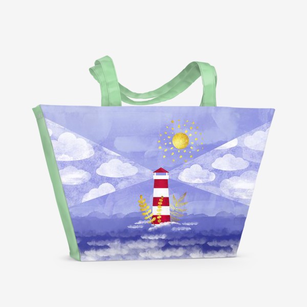 Пляжная сумка «Маяк. Море. Солнце»