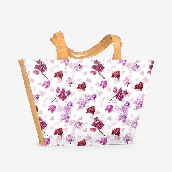 Пляжная сумка &laquo;акварельная орхидея&raquo;