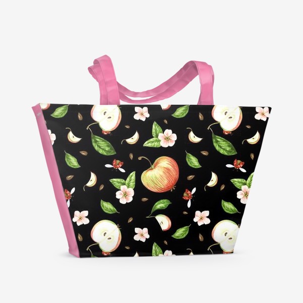Пляжная сумка «Ночь в яблоках»