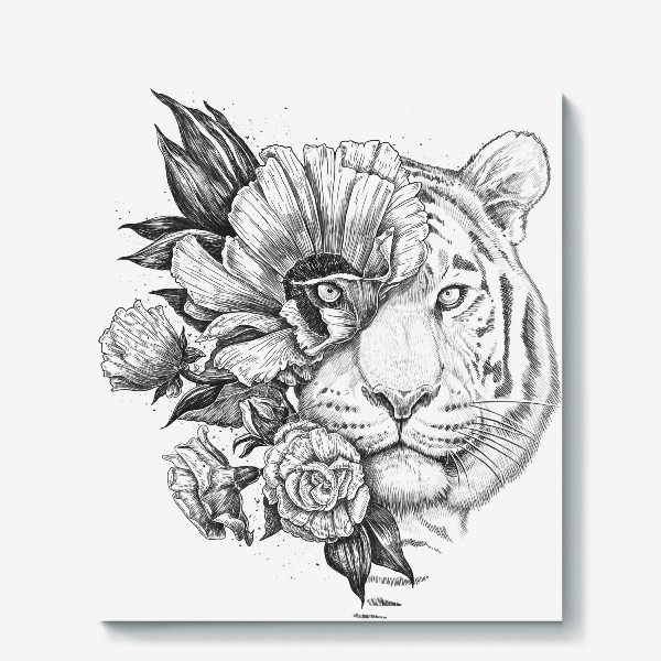 Холст «Floral tiger»