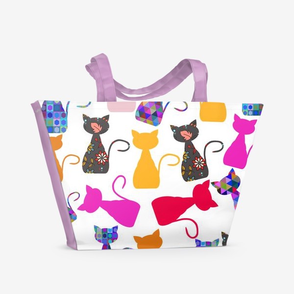 Пляжная сумка «Cats pattern»