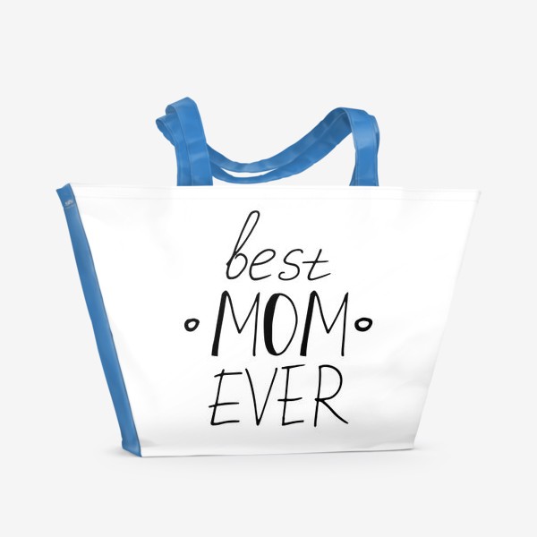 Пляжная сумка «лучшая мама в мире. подарок маме, матери, жене. парные футболки»