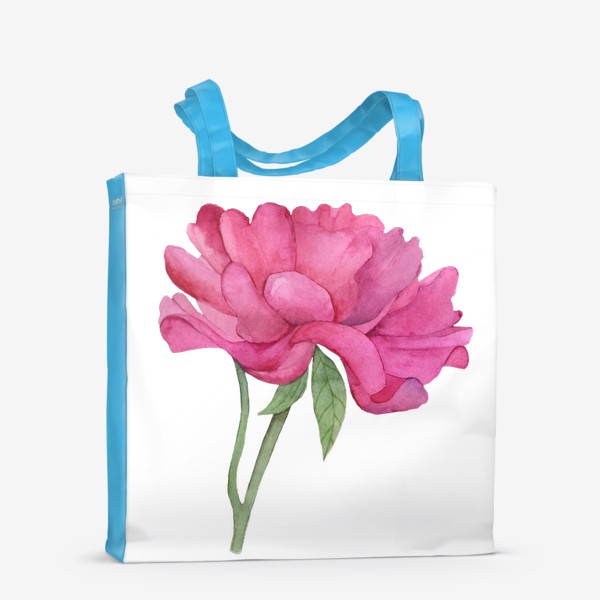 Сумка-шоппер &laquo;Акварель цветок весна лето Розовый пион&raquo;