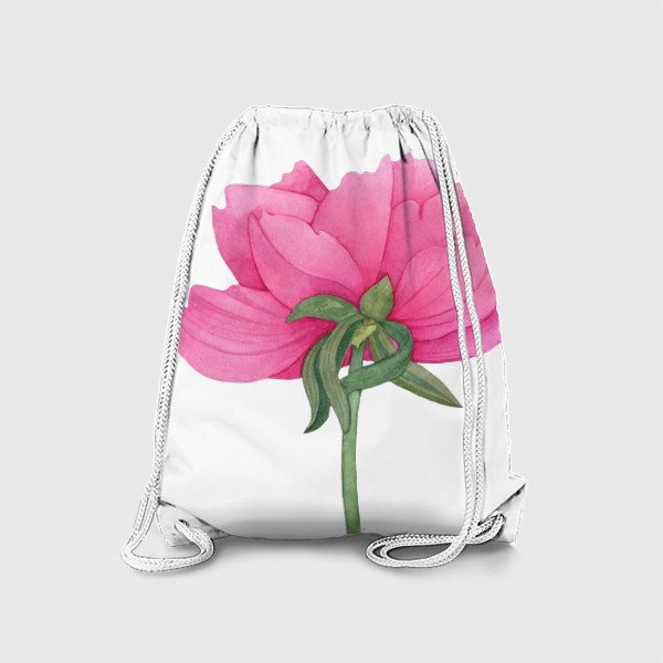 Рюкзак «Акварель цветок Розовый пион 2»