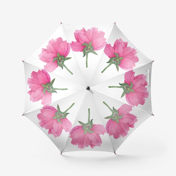 Зонт «Акварель цветок Розовый пион 2»