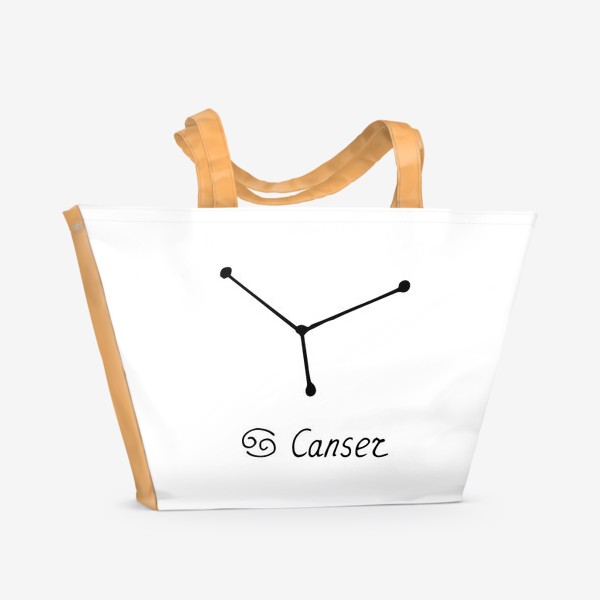 Пляжная сумка «рак. созвездие. знак зодиака. подарок ракам»