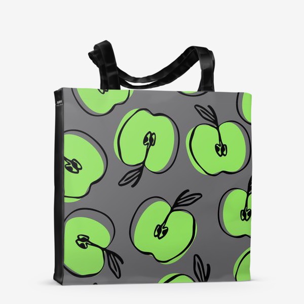 Сумка-шоппер «зеленые яблоки»