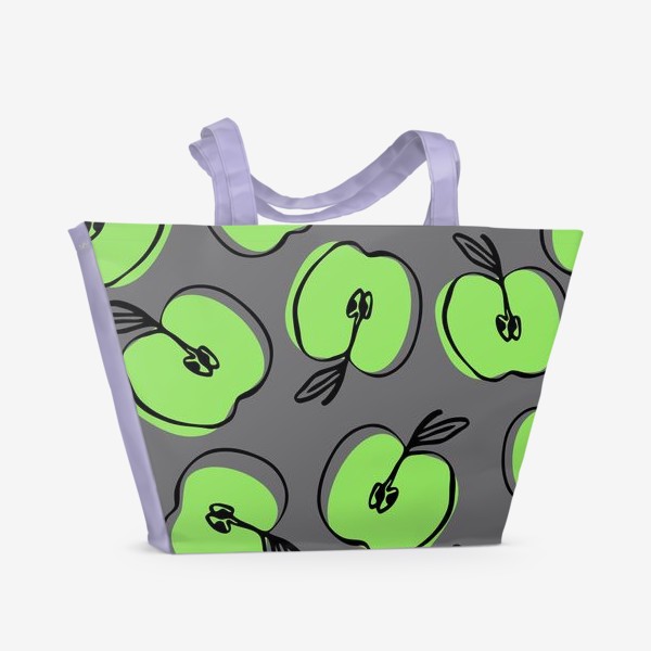 Пляжная сумка «зеленые яблоки»