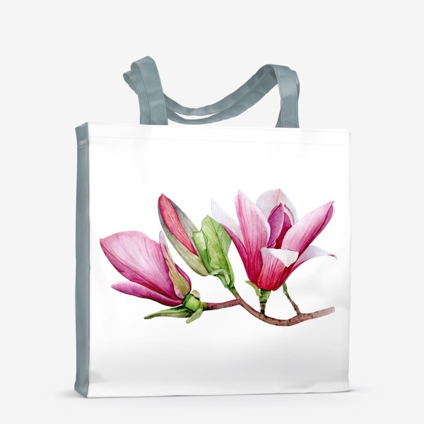 Сумка-шоппер «Акварельные цветы Магнолии»