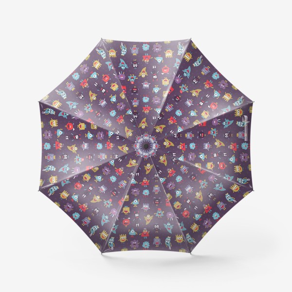 Зонт «Монстрики на фиолетовом»