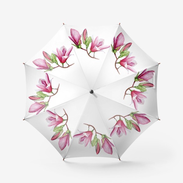 Зонт «Акварельные цветы Магнолии»