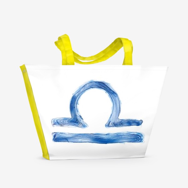 Пляжная сумка «Весы - знак зодиака акварелью»