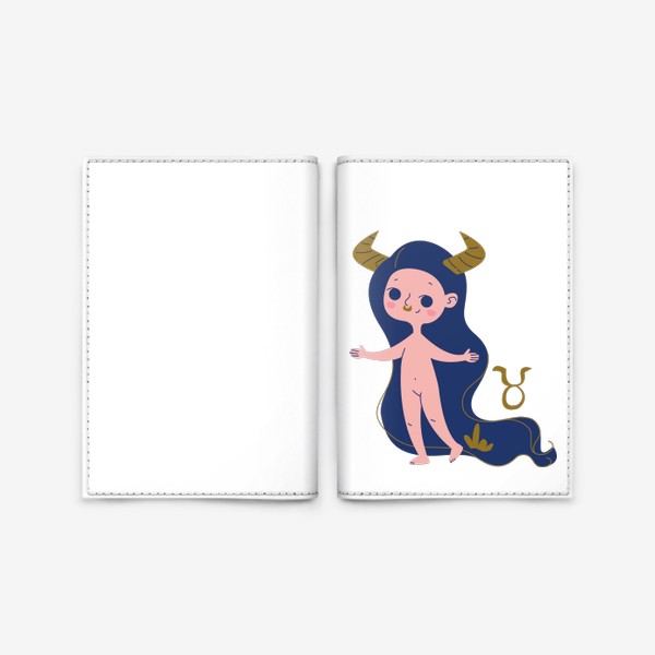 Обложка для паспорта «Телец знак зодиака. голышка малышка»