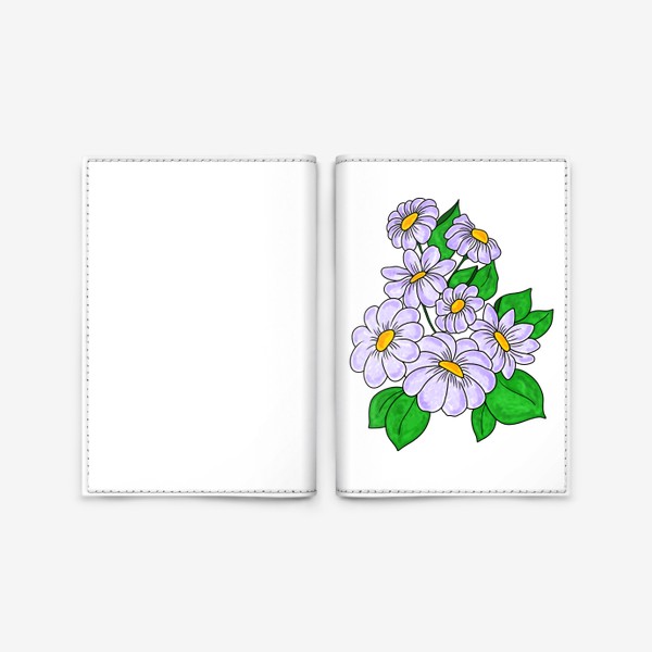 Обложка для паспорта «Лавандовые ромашки»