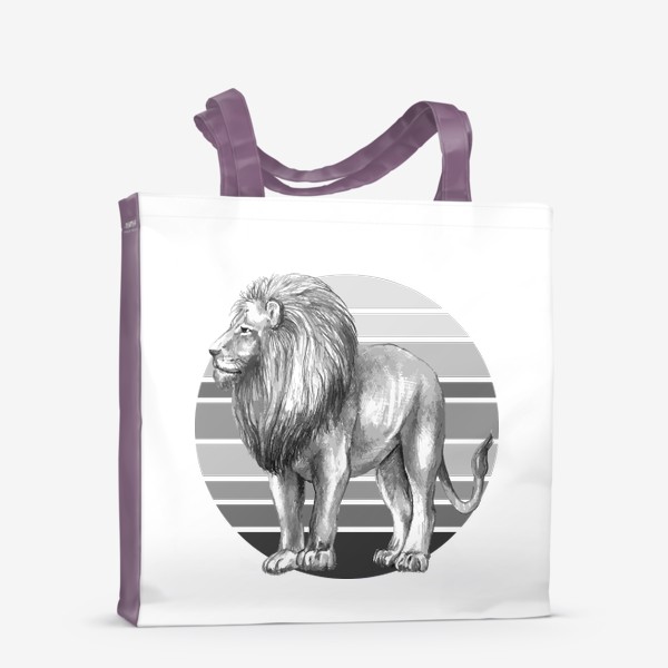 Сумка-шоппер «лев, дизайнерская футболка»