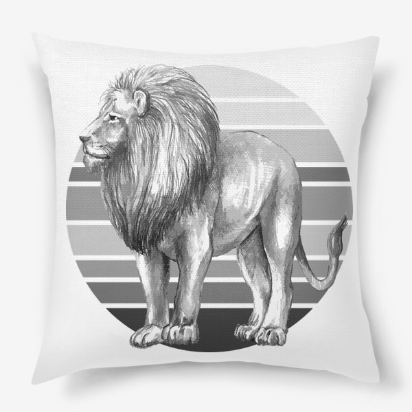 Подушка «лев, дизайнерская футболка»