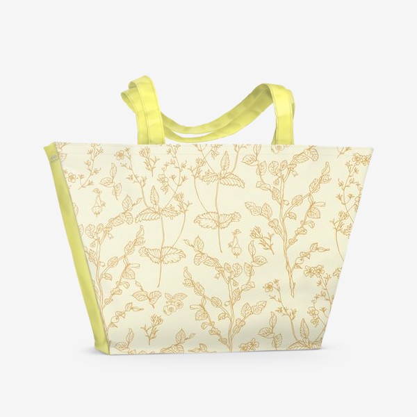 Пляжная сумка «цветочные веточки»