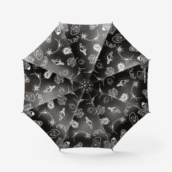 Зонт &laquo;Черно-белый космос&raquo;