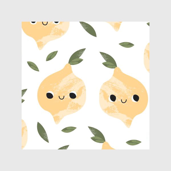 Скатерть «Милый лимон. Детский фруктовый паттерн»