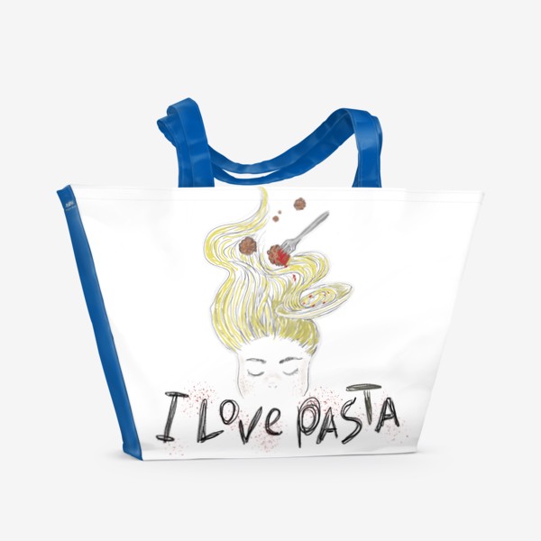 Пляжная сумка «Ilovepasta»