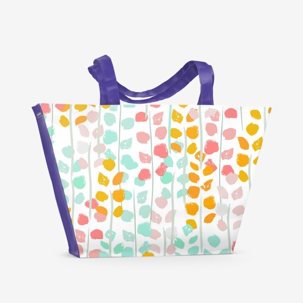 Пляжная сумка «абстрактный цветочный узор»