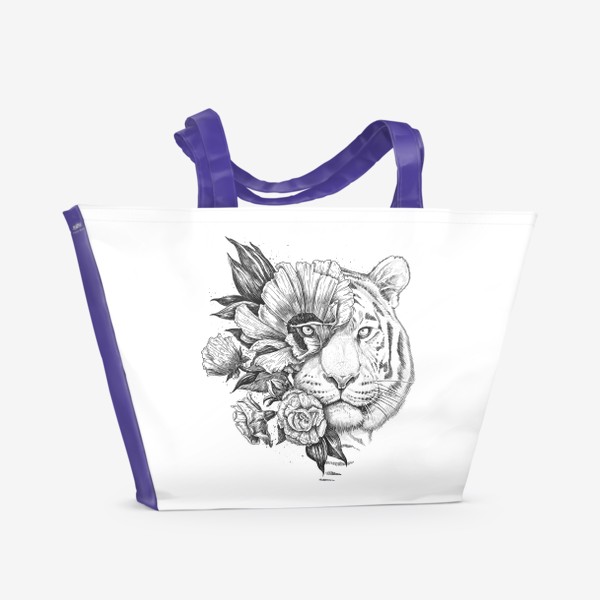 Пляжная сумка «Floral tiger»