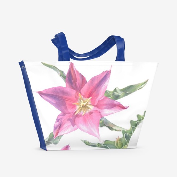 Пляжная сумка «Сиреневые тюльпаны »