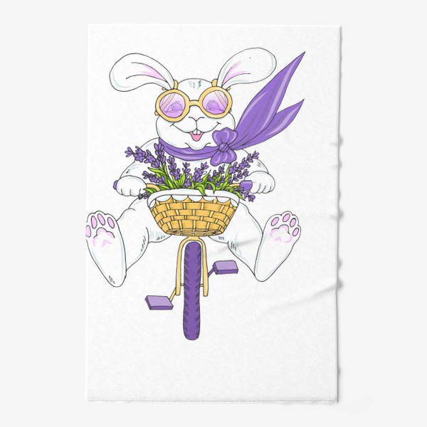 Полотенце «кролик на велосипеде»