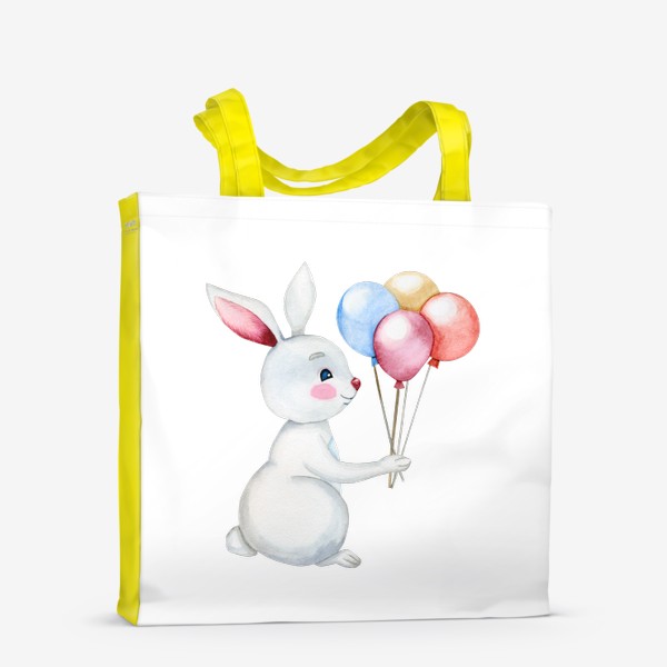 Сумка-шоппер «Зайчик с воздушными шарами »