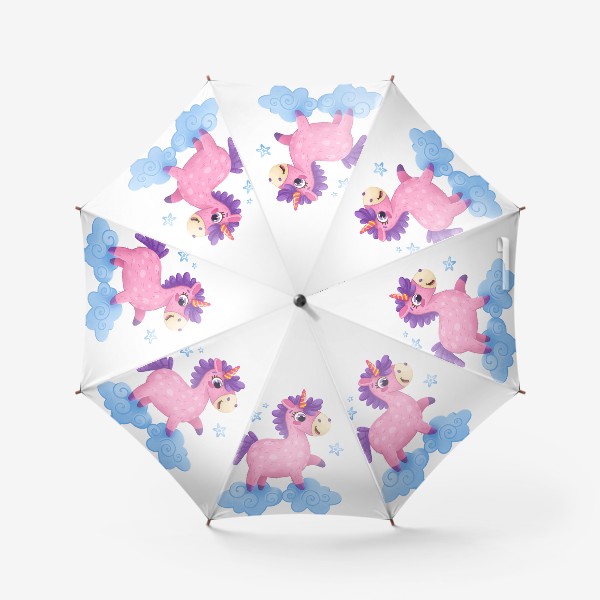 Зонт «Милый розовый единорог»