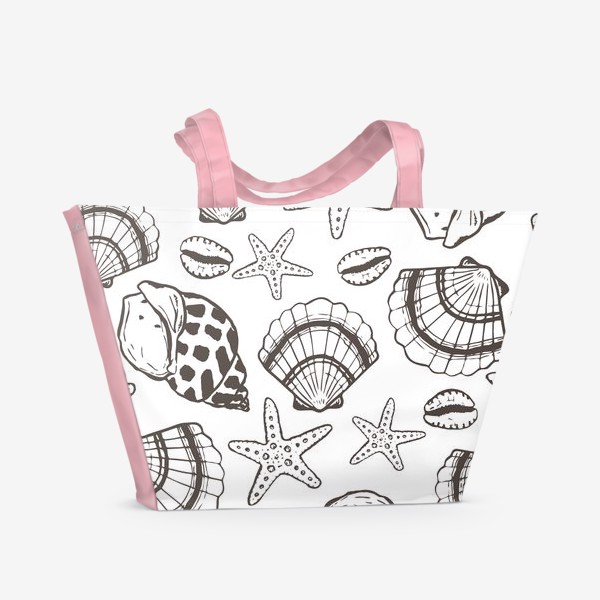 Пляжная сумка «Морские звезды и ракушки»