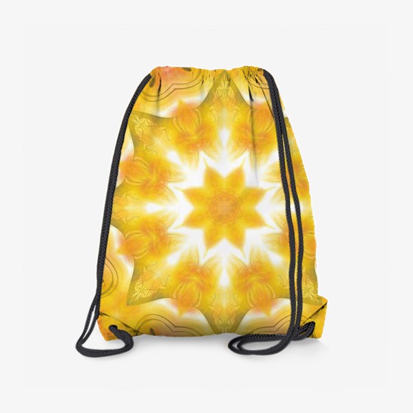 Рюкзак «желтая мандала солнечный круг»